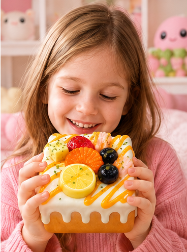 🍞 Fruit Toast Squishy – Slow-Rising Toy