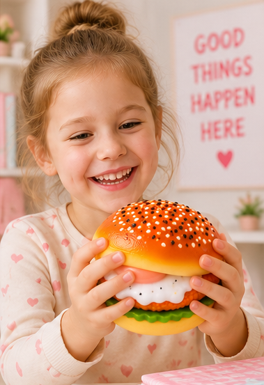 🍔 Happy Burger™ Slow-Rising Squishy