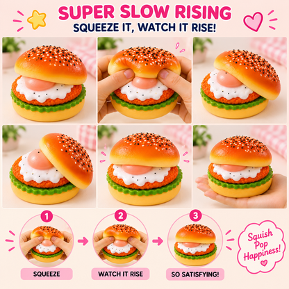 🍔 Happy Burger™ Slow-Rising Squishy