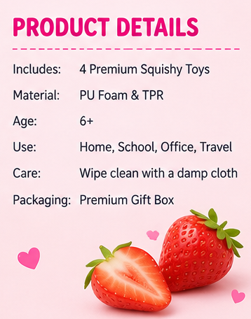 🍓 Squish Pop Strawberry Surprise Box