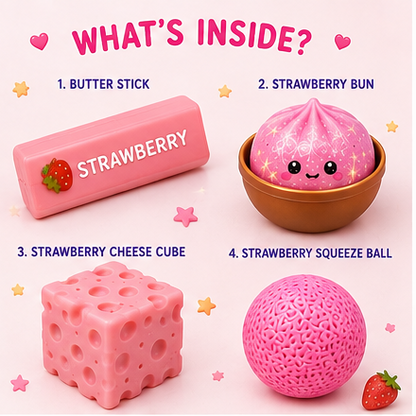 🍓 Squish Pop Strawberry Surprise Box